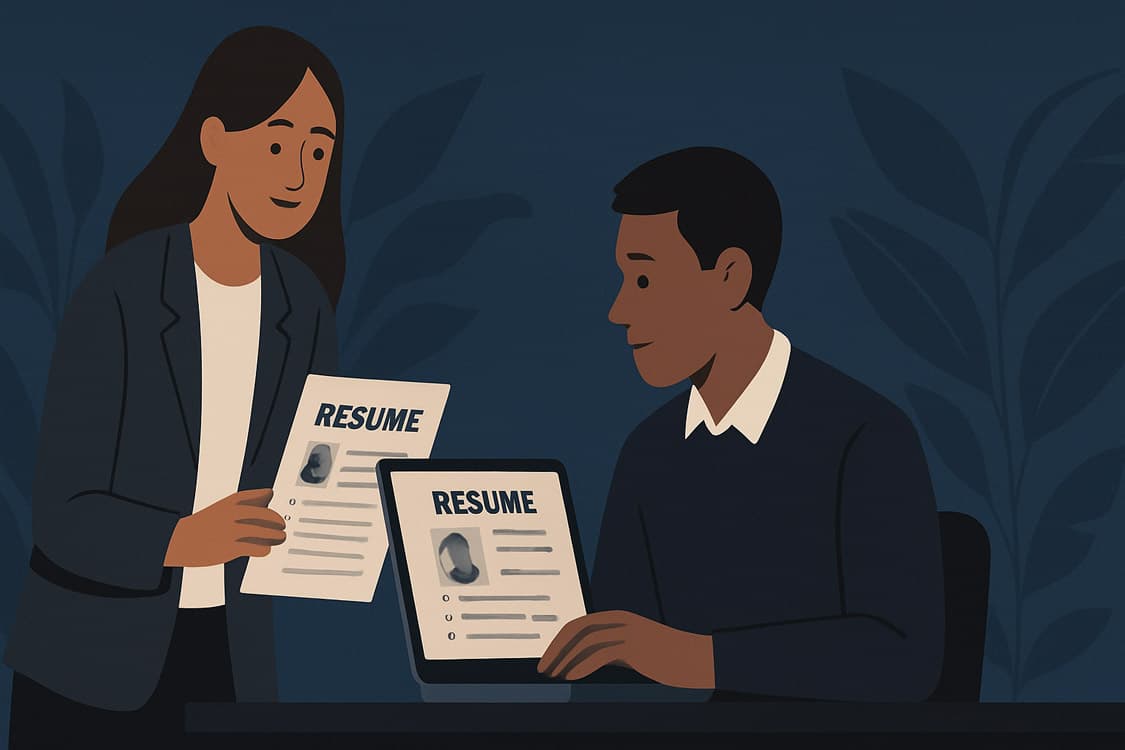 AI resume builder hero banner mobile